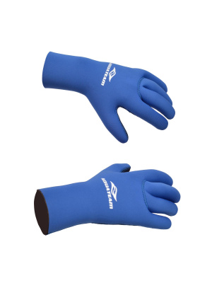 Перчатки Hunter 5-палые 3мм ультраспан/открытая пора синий